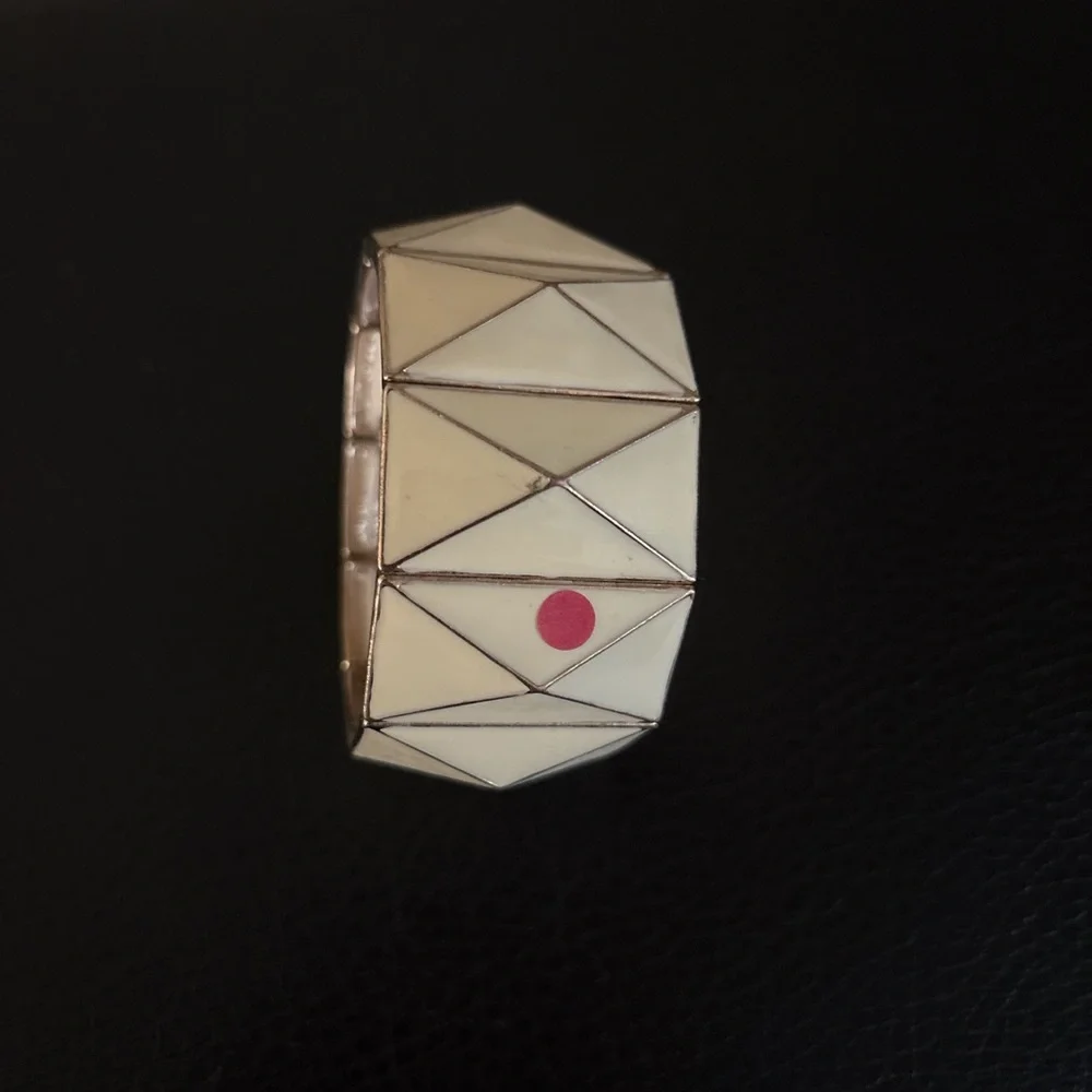 Geometric Cream Wearable Tech Bracelet